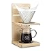 Osaka, Wood Pour Over Coffee Dripper Stand - Foldable Birch Wood Stand With Stainless Steel Drip Plate For Pour Over Coffee Maker Kōyasan chōishi-michi