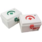 Cand Small Medicine Storage Box/ Family Emergency Kit Storage Box/ Detachable Tray, Set of 2