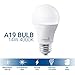 Hyperikon A19 LED Light Bulb, 14W=75W, Non Dimmable, E26, UL, Daylight White, 6 Pack