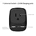 UK Ireland Hong Kong Power Adapter, TESSAN UK Travel Plug Adapter with 2 USB Charging Ports for USA to UK British England London Scotland Irish Wall Outlet- Compact Safe Grounded Type G