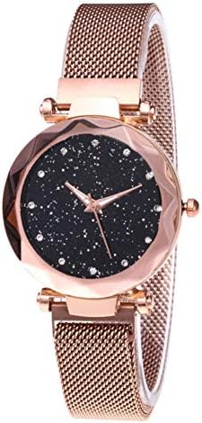 JIALONGZI Women Waterproof Watch, Starry Sky Rhinestone Leisure Quartz Wristwatches, Ladies Dress Watches,Ideal for Birthday Gift