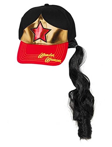Wonder Woman Girls Baseball Cap Hat with Ponytail