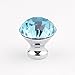 HOSL 10PCS Diamond Shape Crystal Glass Cabinet Knob Cupboard Drawer Pull Handle/Great for Cupboard, Kitchen and Bathroom Cabinets, Shutters (30mm Lake Blue)