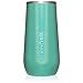 BrüMate 12oz Insulated Champagne Flute With Flip-Top Lid - Made With Vacuum Insulated Stainless Steel (Glitter Peacock)