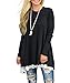 WEKILI Women's Tops Long Sleeve Lace Scoop Neck A-line Tunic Blouse Black XXL/US 20-22