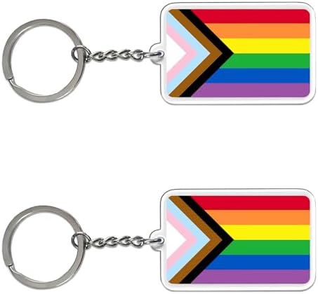 Amazon.com: QQSD Rainbow Gay Pride Flag Keychain LGBT Key Ring, 2