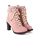 Charm Foot Fashion Womens Platform High Heel Chukka Boots Western Boots