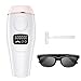 IPL Hair Removal for Women and Men, Gemeita Permanent Hair Removal System 600,000 Flashes Painless Facial Body Professional Hair Remover Device Anti-Allergy at Home, White