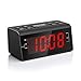 Jingsense Digital Alarm Clock Radio with AM/FM Radio, 1.2” Big Digits Display, Sleep Timer, Dimmer and Battery Backup, Bedside Alarm Clocks with Easy Snooze for Bedrooms, Table, Desk – Outlet Powered