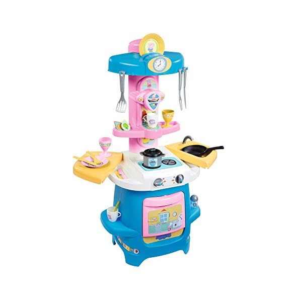 Smoby – Peppa Wutz Cooky Küche – Große Kinderküche mit viel Geschirr und Zubehör, mit Herd, Ofen, Spülbecken… – Bild 3