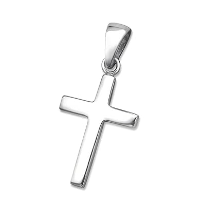 Kleiner Kreuz Anhänger 925 Silber für Damen, Herren und Kinder (15mm x 11mm)