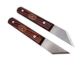 Made in UK Crown Pair Right & Left Hand Marking Striking Knives Rosewood Handle