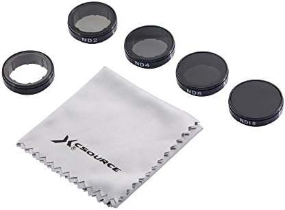XCSOURCE ND2+ND4+ND8+ND16 Neutral Density Filter Set + UV Filter + Cleaning Cloth for Gopro HERO3/3+/4 LF751