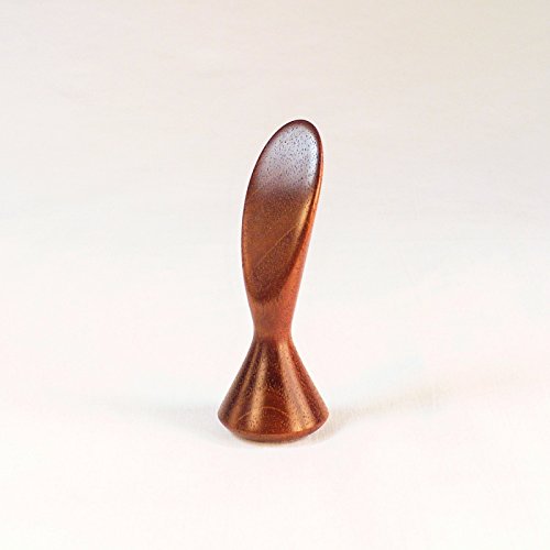 Lamp Finial, Mahogany, Smooth Crescent Pattern