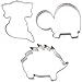 Sweet Elite Tools- Woodland Animals Stainless Steel Cookie Cutter Set: Fox, (or Raccoon and Skunk), Hedgehog, and Turtle By Autumn Carpenter