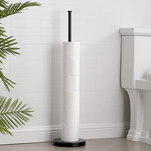 KES Black Toilet Paper Storage Stand Holds 6 Rolls, Toilet Paper Roll