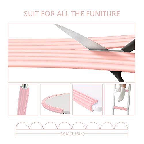 ITRAZ Baby Safety Protectors Table Edge Safe Anti-Collision Bar Corner Bumpers Guard Strip with 3M Adhesive 6.5×0.3×0.03Ft (Pink)