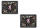 LA Auto Gear Browning Arms Company Pink Buckmark Brand Camo Logo Rear Seat Utility Heavy Duty Trim-to-Fit Rubber Floor Mats - Pair