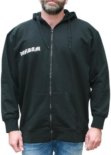 Vandam 8810 Black Hoodie Full Zip with Graphic 5x Big