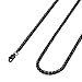 Besteel Jewelry 4MM Mens Womens Stainless Steel Wheat Chain Necklace Link Black 18-30 Inch (18)