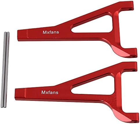 Mxfans Red RC1:10 Alloy Upgrade Front Upper Suspension Arms 5332 for TRAXXAS E-REVO Pack of 2