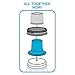 Jarware Cocktail Shaker Lid for Regular Mouth Mason Jars, Blue