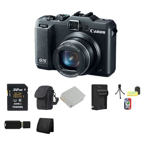 Canon PowerShot G15 Digital Camera 32GB Package 6
