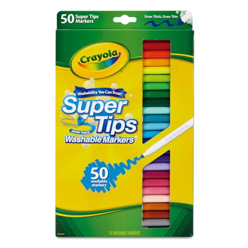 Crayola Super Tips Markers, Washable Markers, Gift, 50 Count-2 Pack