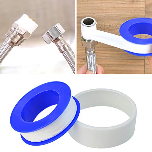 30 Rolls Thread Seal Tapes, Teflon Tape 1/2 PTFE Pipe Sealant Tape Industrial Thread Sealants Plumbers Thread Tape for Leak Water, Plumbers, Plumbing, Air Head, Thread Pipe, 1/2" x394" White