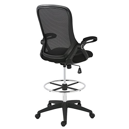 POLY & BARK EM-370-BLK Drafting Chair, Black