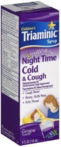 Triaminic Cold & Cough, Night Time, Syrup, Grape Flavor, 4 Oz by Triaminic