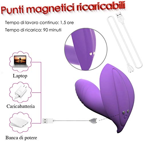Vibratori-Sessuali-per-Donna-Massaggiatore-Portatilewireless-Ricarica-USB-12-Modalita-Impermeabile-Massaggiatore-per-Schiena-o-Collo