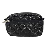 LeSportsac Dream Classic Large Zip Cosmetic Case, Black Crinkle Quilted