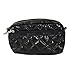 LeSportsac Dream Classic Large Zip Cosmetic Case, Black Crinkle Quilted