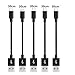 AOSOK Micro USB Cable, 5Pack 1ft(30cm) Premium Short Nylon Braided High Speed [Fast Charger] Android Charger Cables for Galaxy S7/S6/S5,Note 5/4/3,HTC,LG,Nexus Sony and More (5Pack Black)