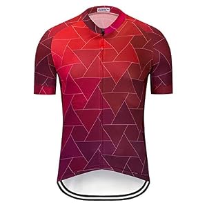 Compressed Cycling Biking Jerseys for Men,Short Sleeve Breathable Cycle Tops Full Zipper Mountain Bike MTB Jerseys…