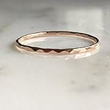 1 Stacking Ring 14k Rose Gold Filled, Dainty Little Plain Band, Size 10