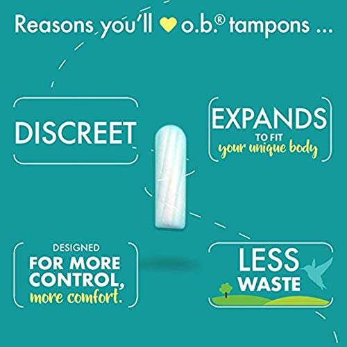 o.b. Original Non-Applicator Tampons, Ultra Absorbancy, Pack of 40 Tampons