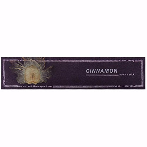Hand Made Nepalese Incense Sticks Embellished with Himalaya flower (Cinnamon)
