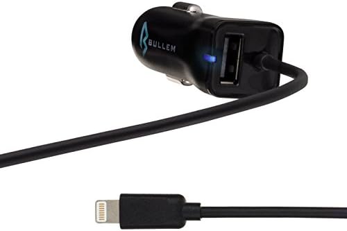 iPhone 6s Car Charger, Bullem Lightning Car Charger Adapter for iPhone 6/6s 6 Plus with extra 3.1A High Speed USB port (Black)