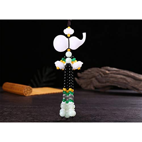 Tongboshi Car Pendants, Home Decoration Pendants, high-end car interiors, car Perfume Decorations, Men and Women Creative Gourd Pendants, Safe and Hoist (Color : White)