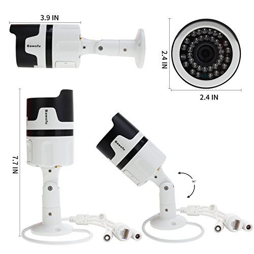 Bawofu 720P Outdoor Wireless Security Bullet Camera 1/4" CMOS,IP66 Waterproof Night/Day Surveillance Camera with Motion Detection,ONVIF and Cloud Storage Remote Viewing Via Smartphone,Tablet or PC