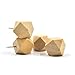 eZAKKA Wood Push Pins Wooden Thumb Tacks Decorative for Cork Board Map Photos Calendar with Box, 30 Pieces, Geometric
