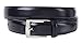 Sportoli Mens Classic Genuine Leather Metal Buckle Uniform Casual or Dress Belt - Black (58)