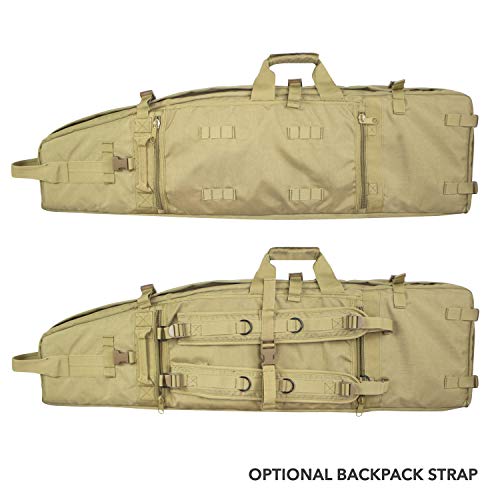 Elkton Outdoors Tactical Sniper Rifle Drag Bag, Long Gun, Shotgun