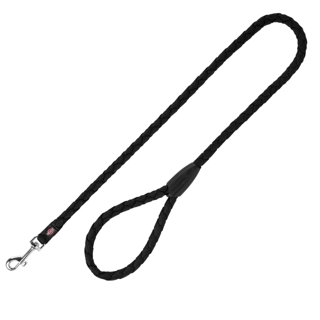 TRIXIE dog lead Cavo leash L–XL, 39.37 inches, ø 0.71 inches in black - short lead for good control - for large to very large dogs - 144201