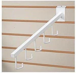 J-Hook Waterfall Faceout in White for Slatwall - Lot of 10