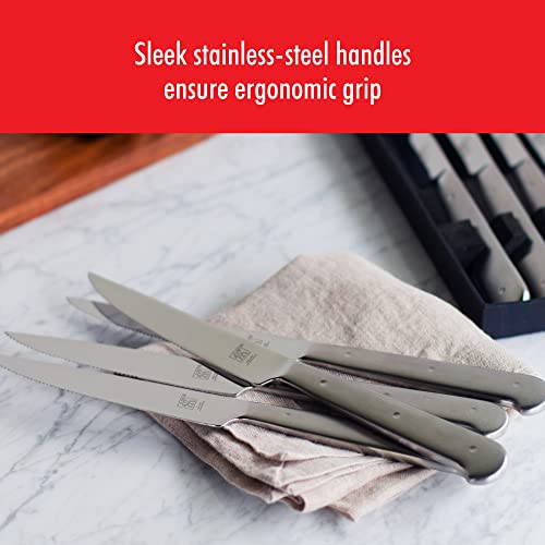 ZWILLING Porterhouse RazorSharp Steak Knife Set of 8 with Black