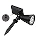 {New Version 2 Modes} 200 Lumens Solar Wall Lights/In-ground Lights, 180°Angle Adjustable and Waterproof 4 LED Solar Outdoor Lighting, Spotlights, Security Lighting, Path Lights (TD-604, 2 Pack)