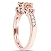 Pompeii 1 1/2CT Morganite & Diamond 3-Stone Engagement Ring 14K Rose Gold - Size 5.5